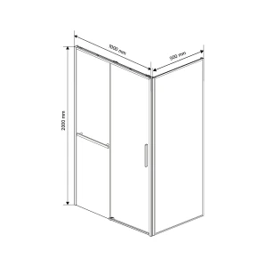 Душевой уголок Vincea Slim Soft 100х90 VSR-1SS9010CLB